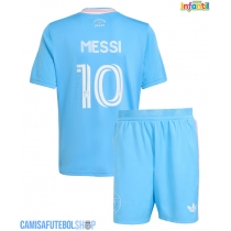 Camisa de time de futebol Inter Miami Lionel Messi #10 Replicas 3º Equipamento Infantil 2025-26 Manga Curta (+ Calças curtas)